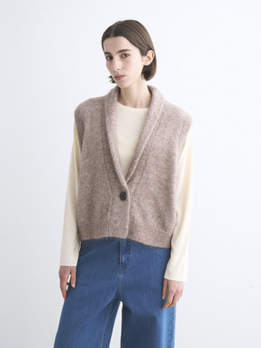 Brushed mohair gillet 詳細画像