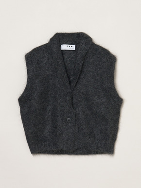 Brushed mohair gillet 詳細画像