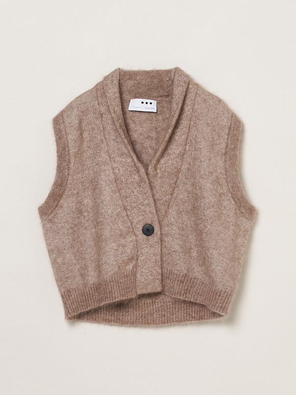 Brushed mohair gillet
