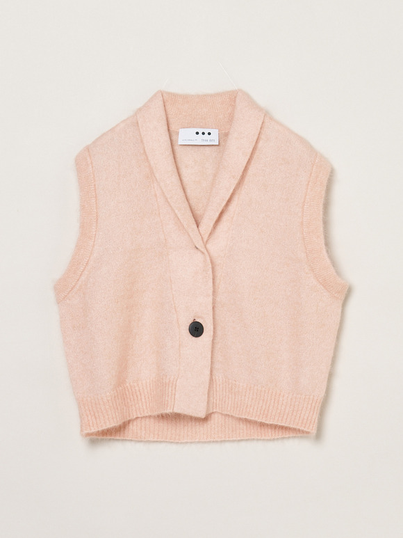 Brushed mohair gillet