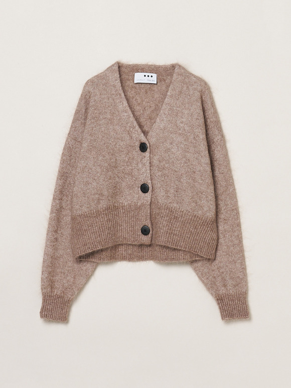 Brushed mohair cardigan
