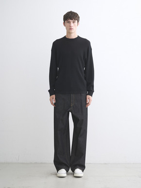 Men's Honeycomb cashmere crew neck 詳細画像