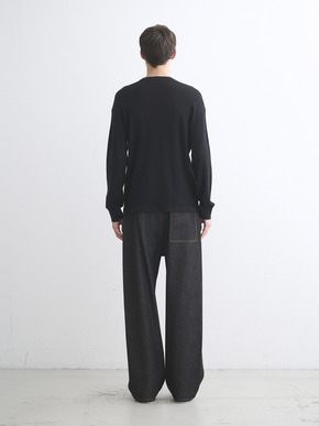 Men's Honeycomb cashmere crew neck 詳細画像