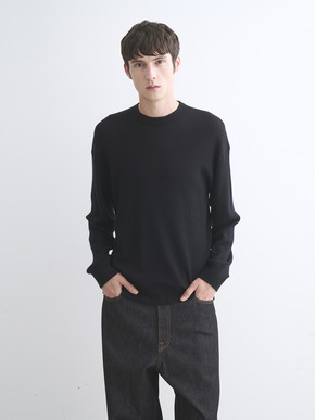 Men's Honeycomb cashmere crew neck 詳細画像
