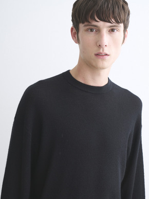 Men's Honeycomb cashmere crew neck 詳細画像