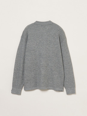 Men's Honeycomb cashmere polo shirt 詳細画像