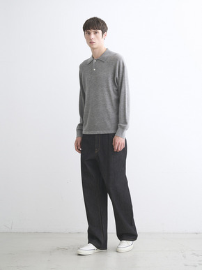 Men's Honeycomb cashmere polo shirt 詳細画像