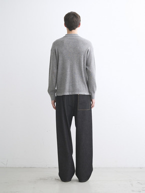 Men's Honeycomb cashmere polo shirt 詳細画像