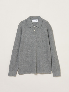 Men's Honeycomb cashmere polo shirt 詳細画像