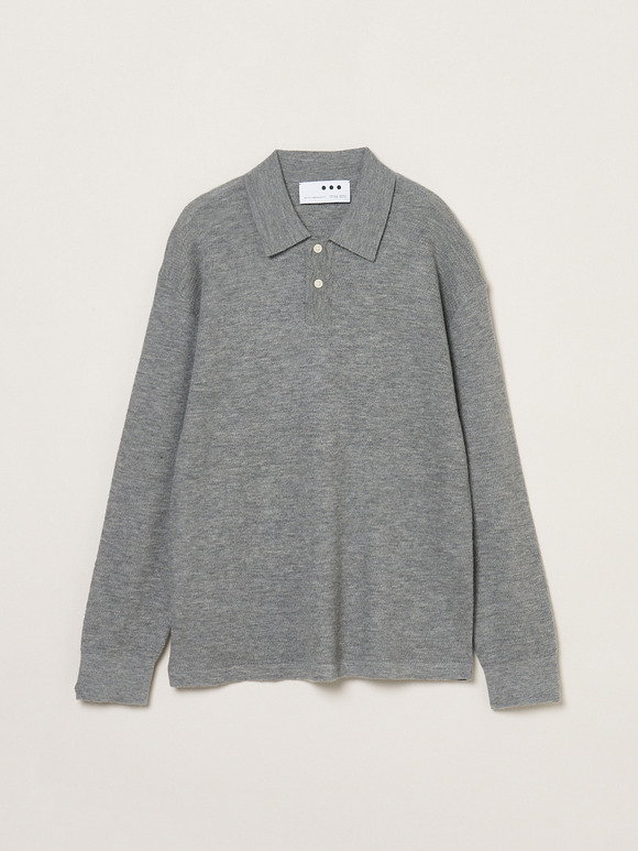 Men's Honeycomb cashmere polo shirt