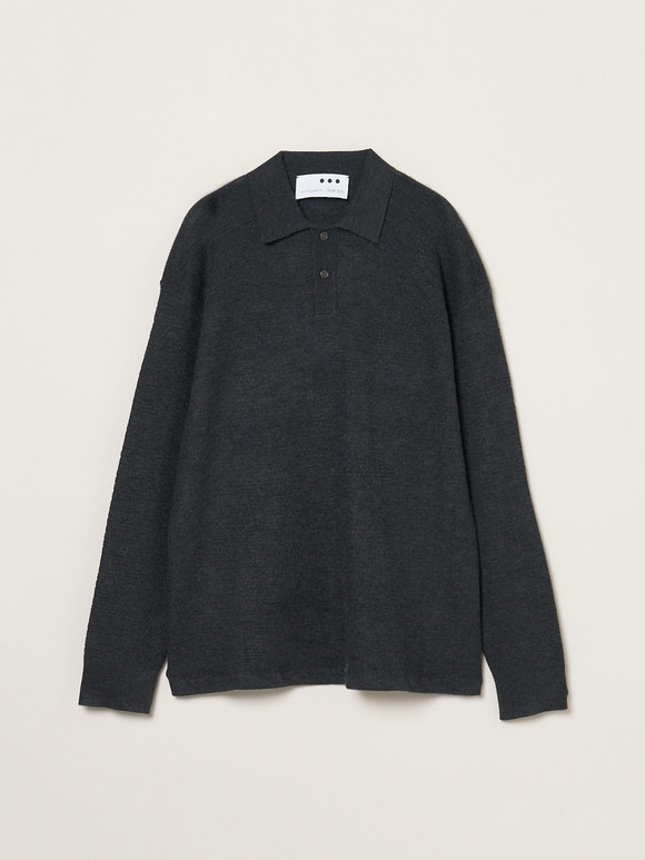 Men's Honeycomb cashmere polo shirt｜スリードッツ オフィシャル