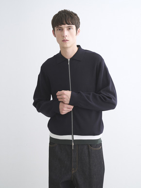 Men's organic cotton Interlock knit blouson 詳細画像