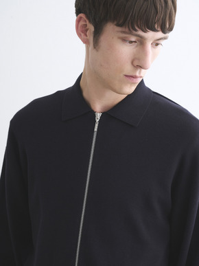 Men's organic cotton Interlock knit blouson 詳細画像
