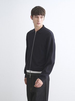 Men's organic cotton Interlock knit blouson 詳細画像
