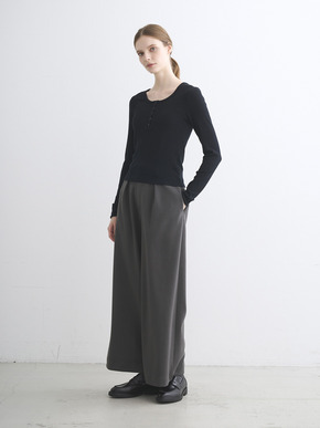 Rib jersey henry top 詳細画像