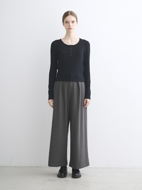 Rib jersey henry top 詳細画像