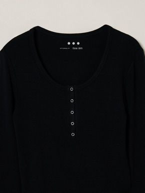 Rib jersey henry top 詳細画像