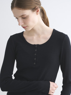 Rib jersey henry top 詳細画像