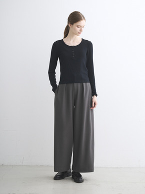 Rib jersey henry top 詳細画像