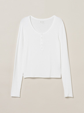 Rib jersey henry top 詳細画像