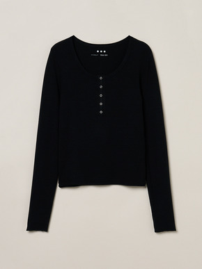 Rib jersey henry top 詳細画像