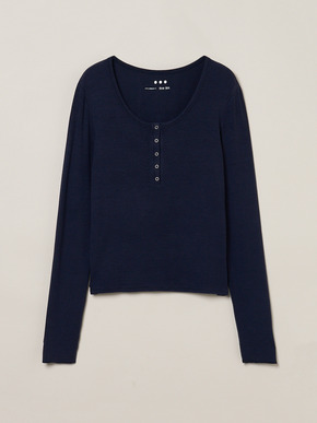 Rib jersey henry top 詳細画像