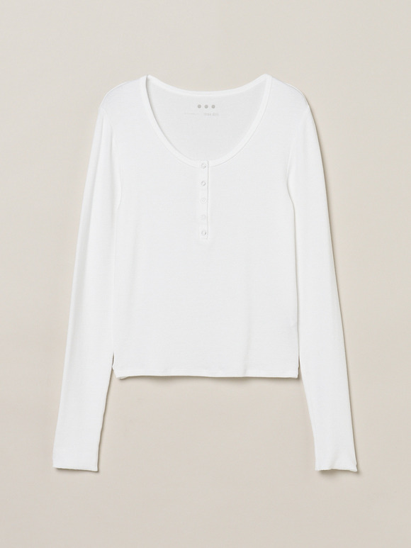 Rib jersey henry top