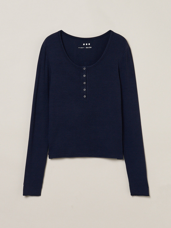 Rib jersey henry top