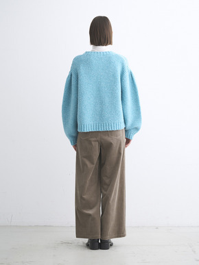 Airy chunk knit open cardigan 詳細画像