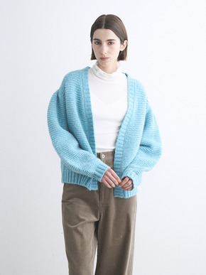 Airy chunk knit open cardigan 詳細画像