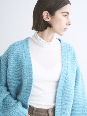 Airy chunk knit open cardigan 詳細画像