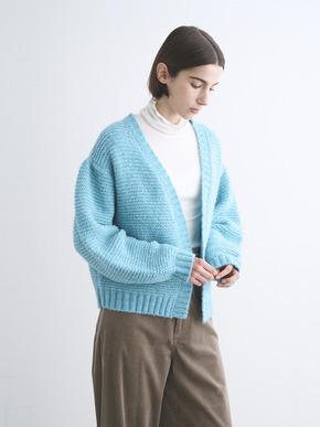 Airy chunk knit open cardigan 詳細画像