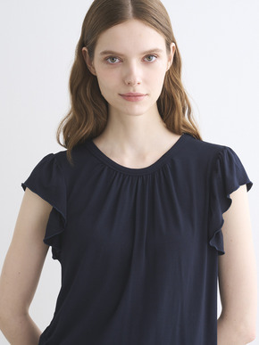 Travel line ruffle sleeve top 詳細画像