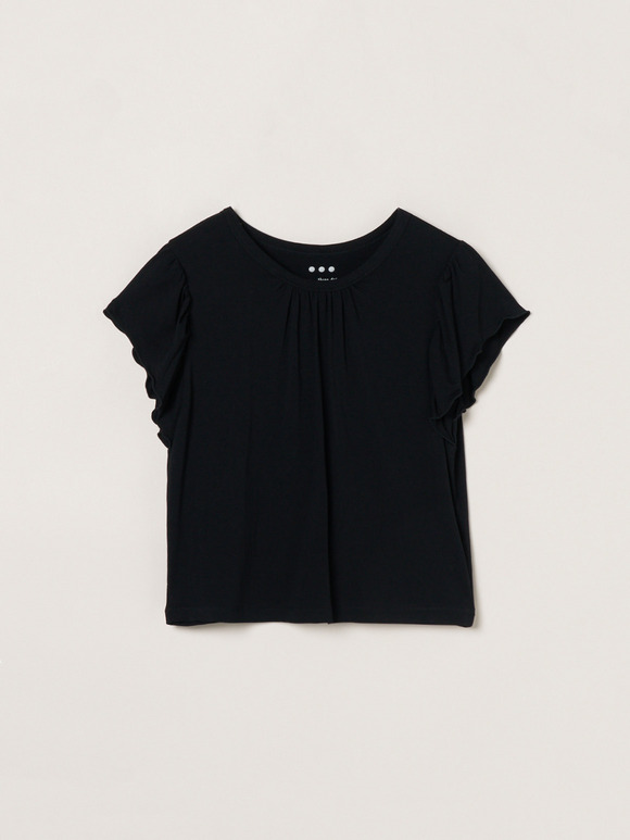 Travel line ruffle sleeve top