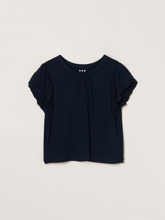 Travel line ruffle sleeve top