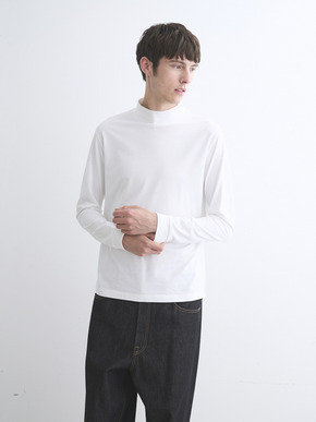 Men's PowderyCotton l/s mockneck 詳細画像