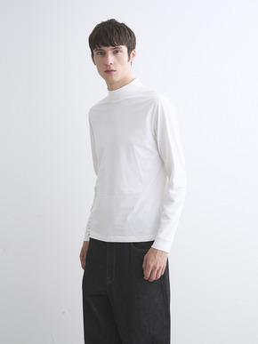 Men's PowderyCotton l/s mockneck 詳細画像
