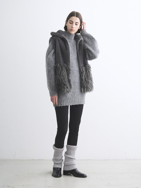 Wavy fur panel vest 詳細画像