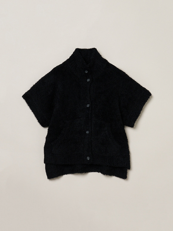 Feather wool gillet cardigan