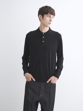 Men's 20GG mercerized wool polo 詳細画像