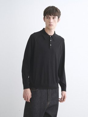 Men's 20GG mercerized wool polo 詳細画像