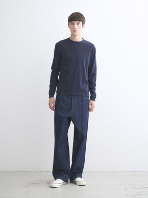 Men's Organic  Rib long sleeve crew neck 詳細画像