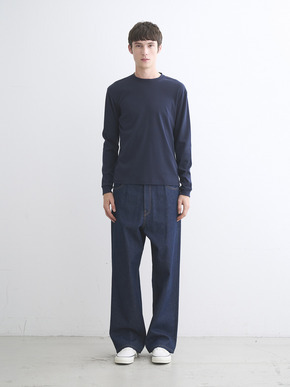 Men's Organic  Rib long sleeve crew neck 詳細画像