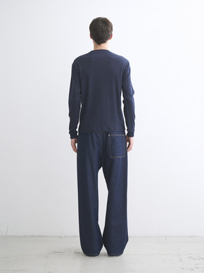 Men's Organic  Rib long sleeve crew neck 詳細画像