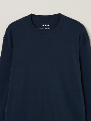Men's Organic  Rib long sleeve crew neck 詳細画像
