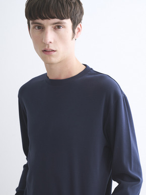 Men's Organic  Rib long sleeve crew neck 詳細画像