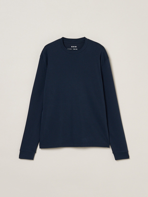 Men's Organic  Rib long sleeve crew neck