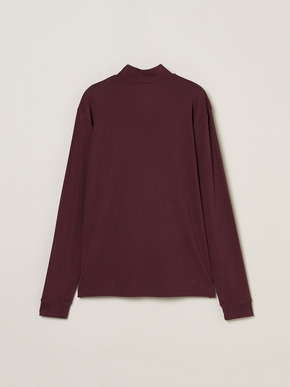 Men's Organic Rib long sleeve mock neck 詳細画像