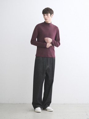 Men's Organic Rib long sleeve mock neck 詳細画像
