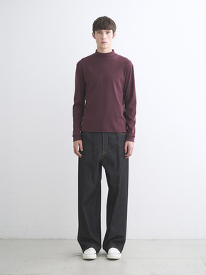 Men's Organic Rib long sleeve mock neck 詳細画像